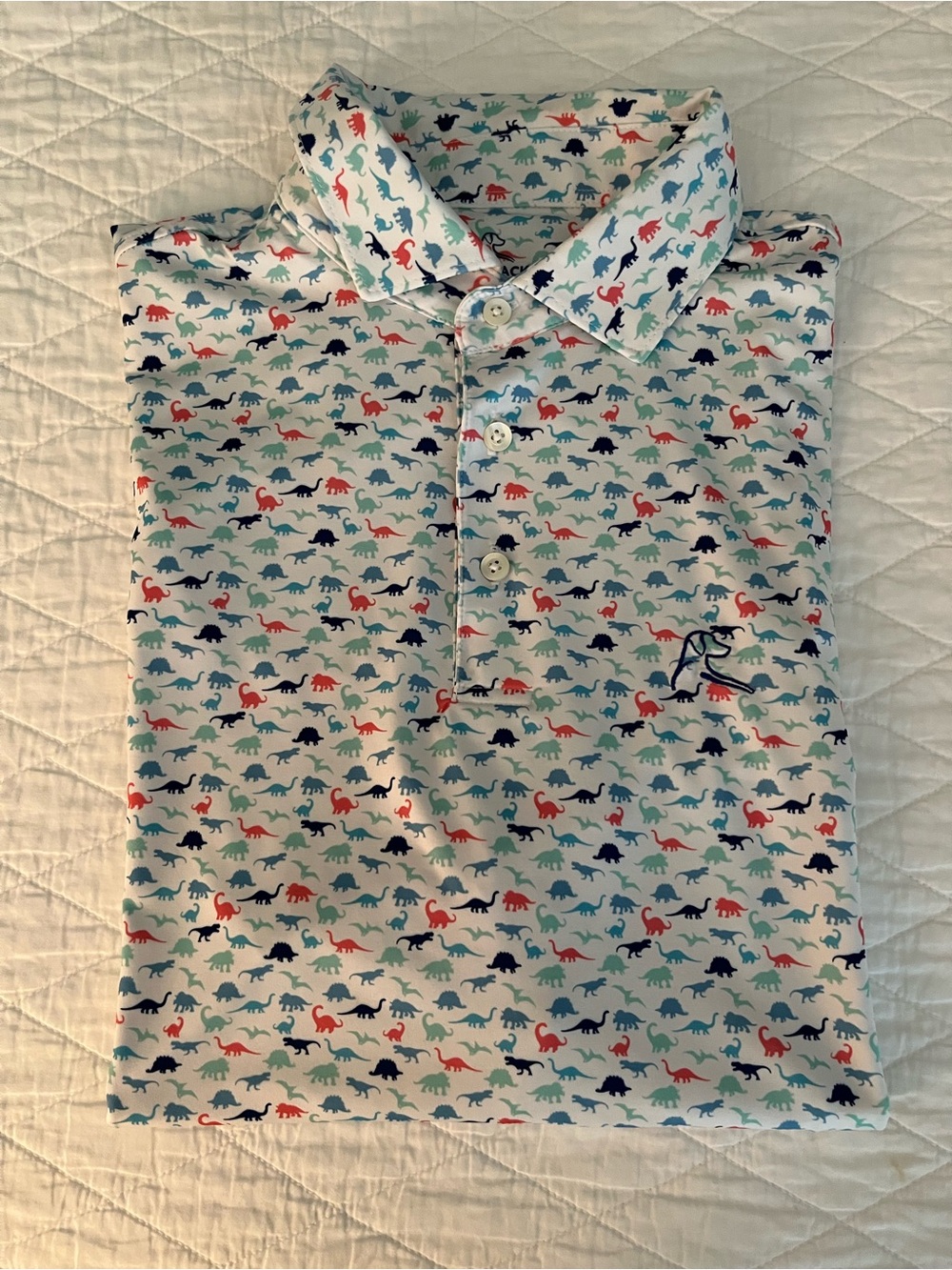 Rhoback Performance Polo Dinosaur Print